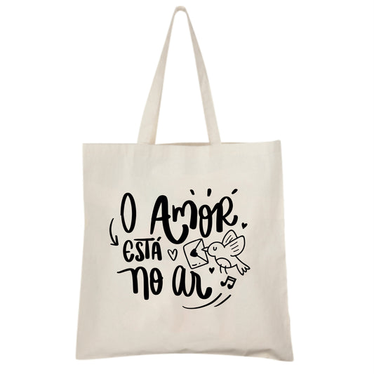 Saco de pano O Amor Está no Ar – Presente Romântico