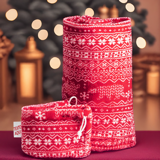 Saco Natalício em Manta Polar com Etiqueta Personalizável