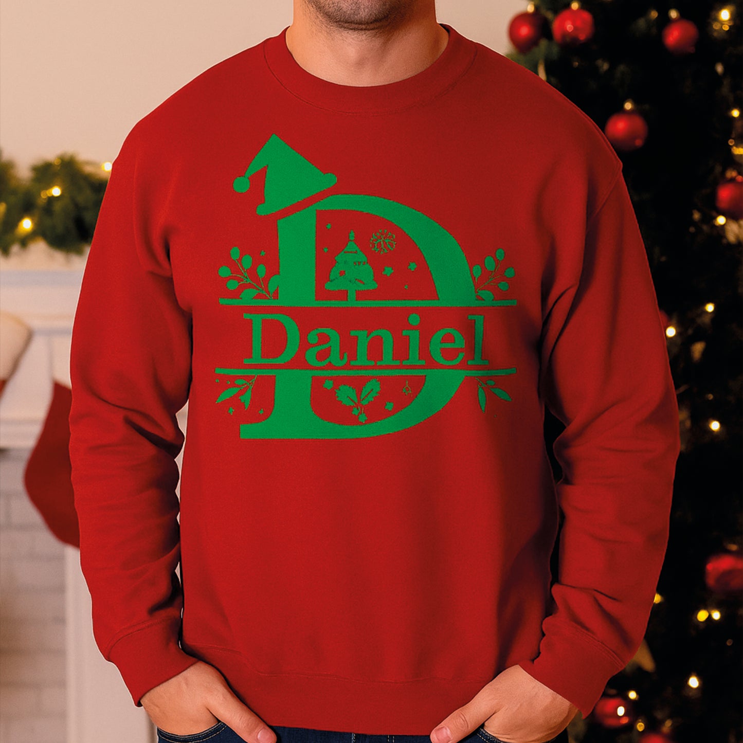 Sweatshirt de Natal  personalizável  – Acrescenta o teu nome