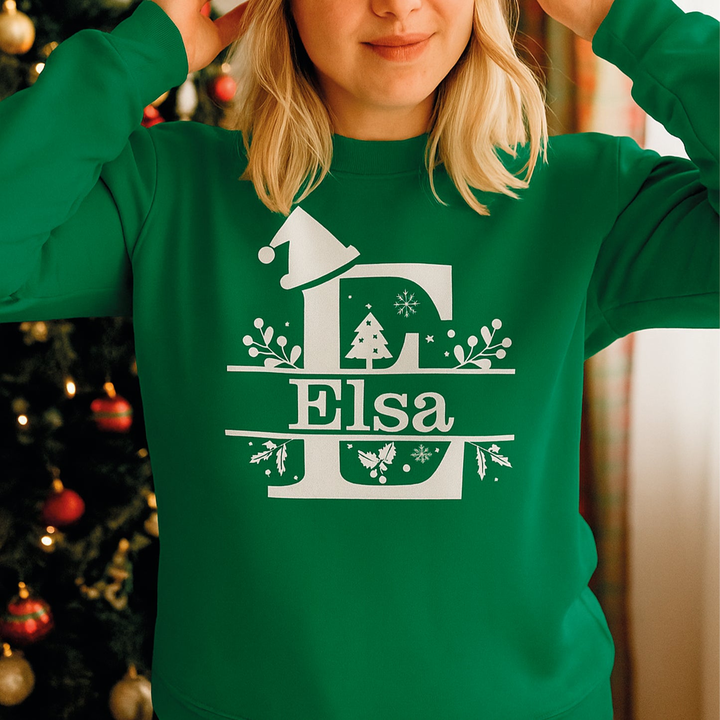 Sweatshirt de Natal  personalizável  – Acrescenta o teu nome