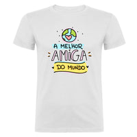 T-shirt Feminina A Melhor Amiga do Mundo – Algodão Branco