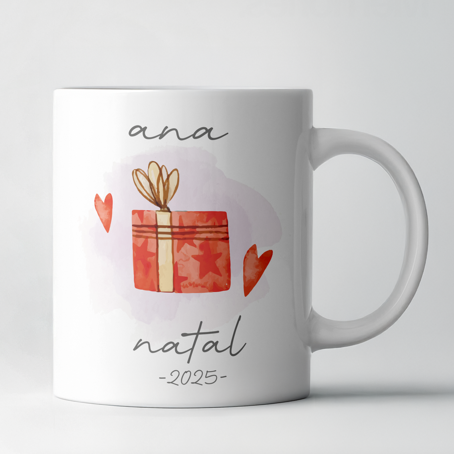 Caneca de Natal Personalizada com Nome – Presente Vermelho