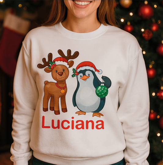 Sweatshirt de Natal Personalizada com Nome