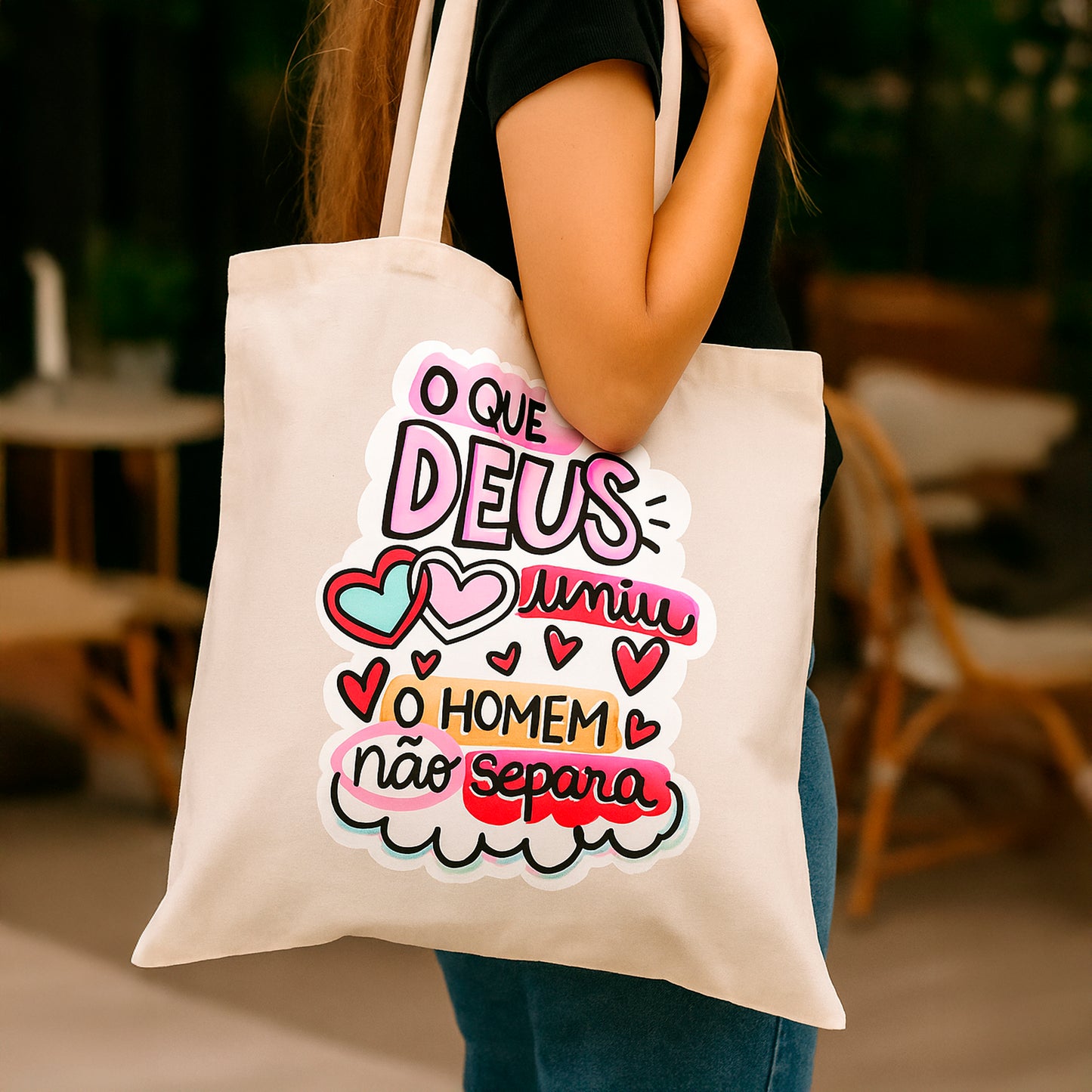 Saco de pano O Que Deus Uniu – Amor que Dura