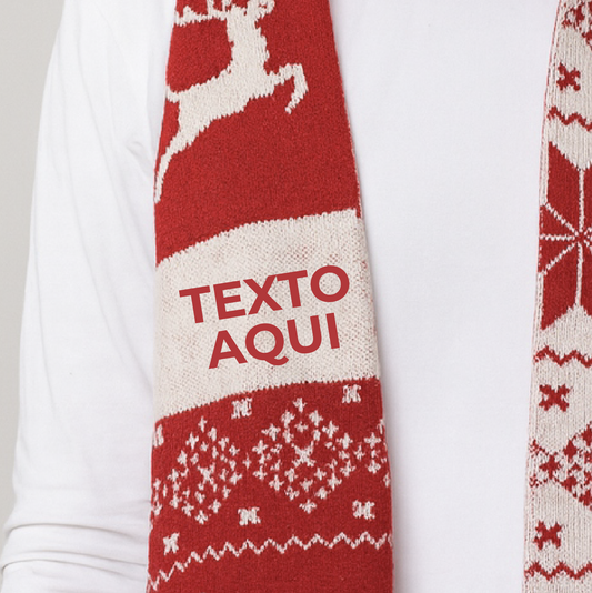 Cachecol Natalício Personalizado com Nome Bordado