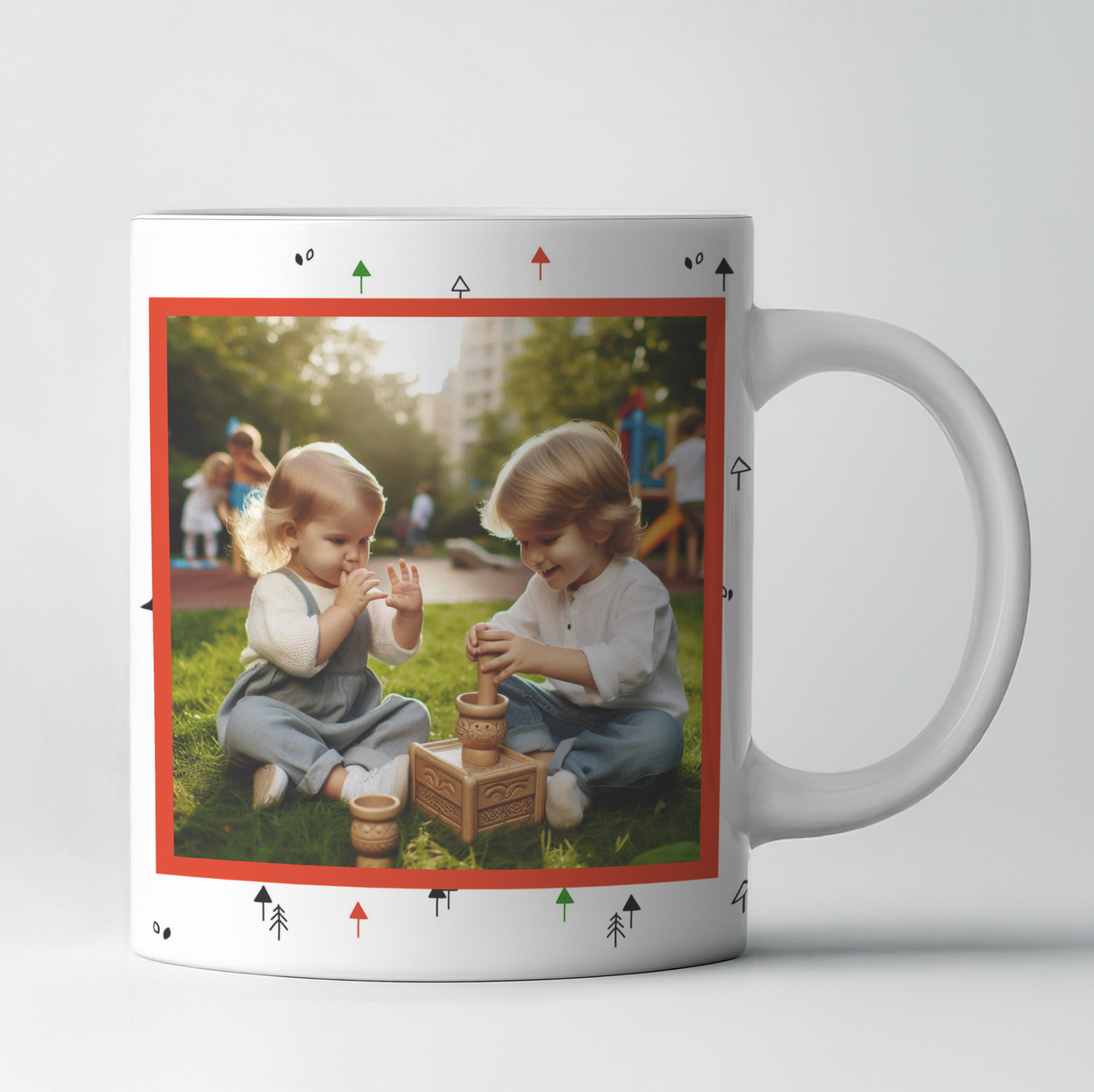 Caneca de Natal Gatinhos – Design Festivo com Foto Personalizável