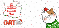 Caneca de Natal Gato – “As Melhores Pessoas Têm Gato” | Design Divertido e Festivo