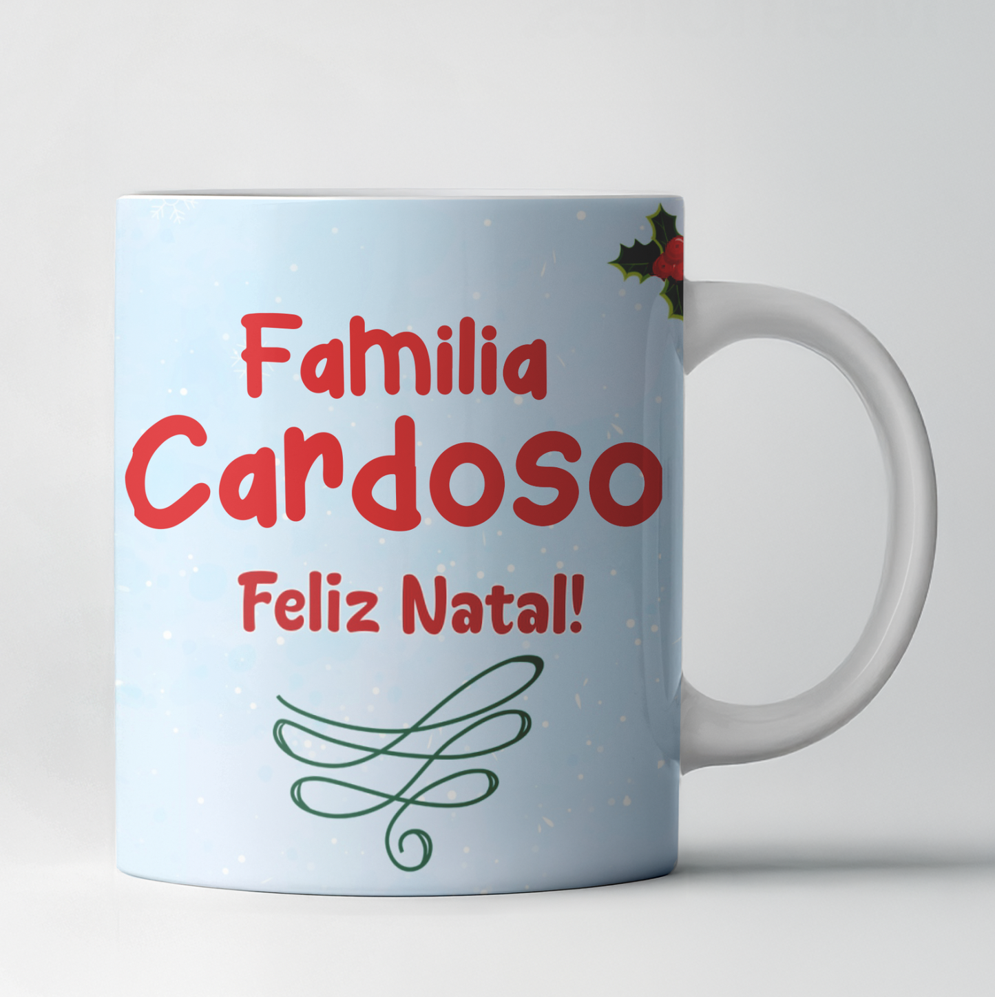 Caneca de Natal Personalizada – Família + Foto e Nome