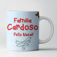 Caneca de Natal Personalizada – Família + Foto e Nome