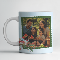 Caneca de Natal Personalizada – Família + Foto e Nome