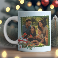 Caneca de Natal Personalizada – Família + Foto e Nome