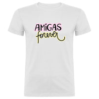 T-shirt Feminina Amigas Forever – Algodão Branco