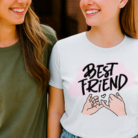 T-shirt Feminina Best Friend – Algodão Branco