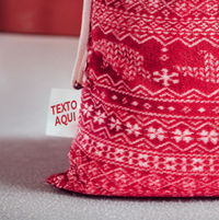 Saco Natalício em Manta Polar com Etiqueta Personalizável