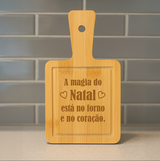 Tábua de Cozinha com Pega Natal – “A Magia do Natal Está no Forno e no Coração”